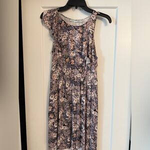 Urban Outfitters Kimchi Blue Asymmetrical Ruffle Floral Print Dress Medium